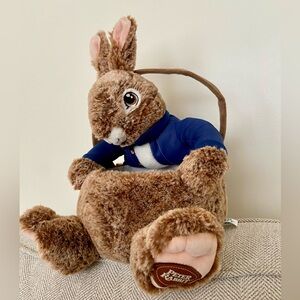 Peter Rabbit Easter Basket Plush Brown Bunny Stuffed Animal 2023 Beatrix Potter
